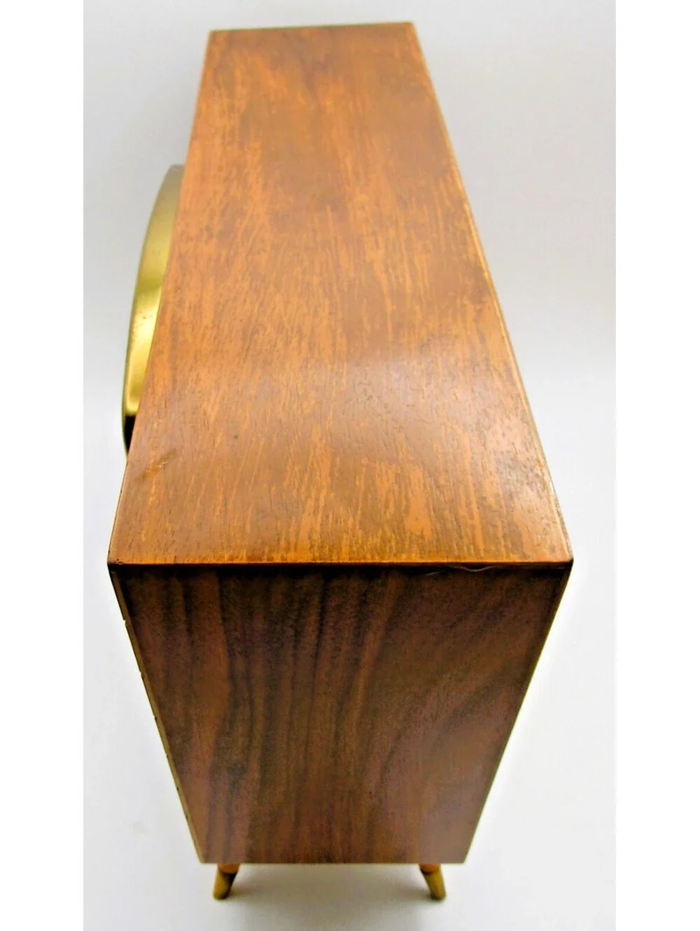 1960s Ankra Hermle Germany Mechanical Wood Table Clock